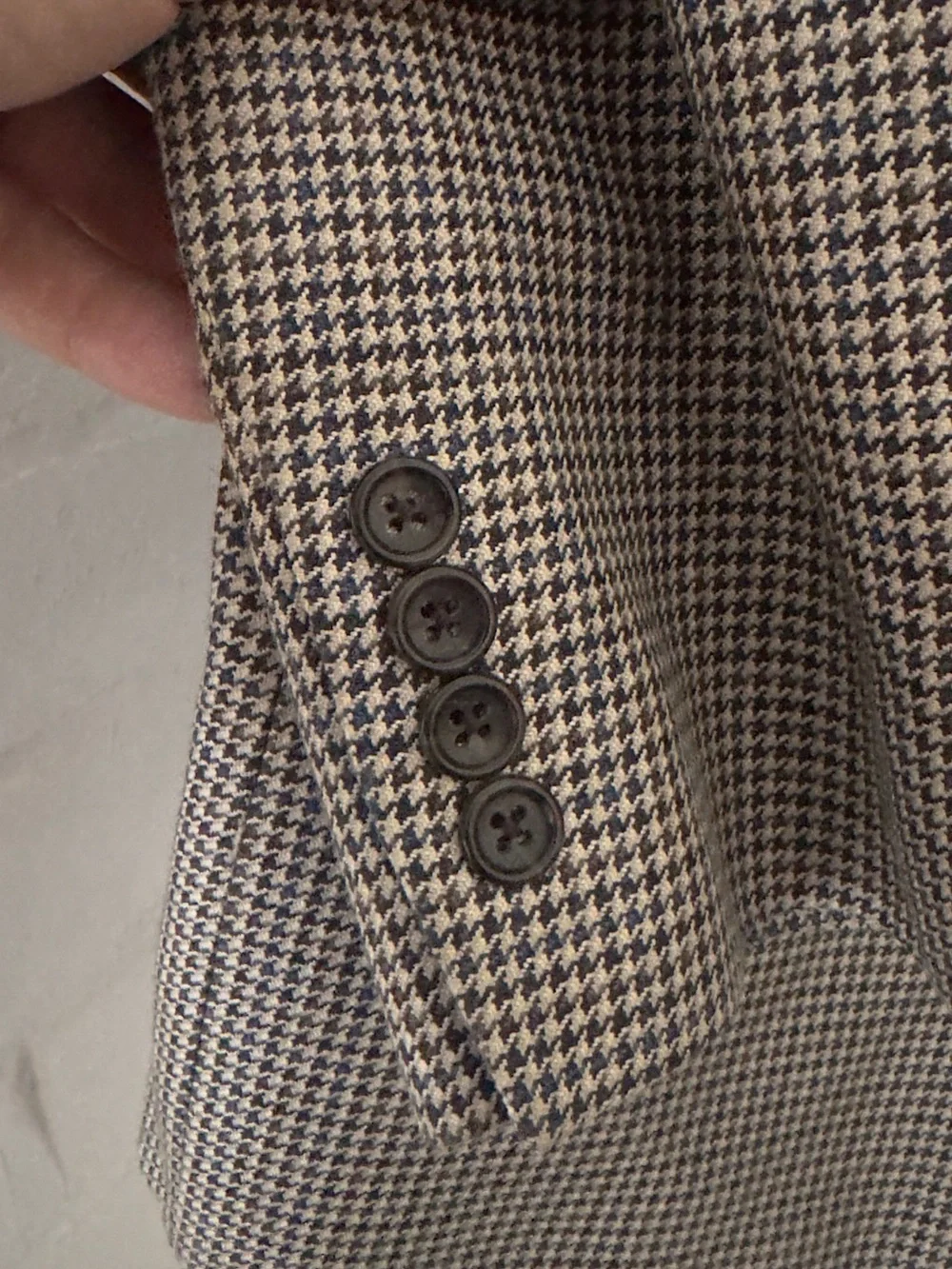 Ralph Lauren Lauren 100% Silk Houndstooth Blazer Sport Coat Men’s 44R Classic